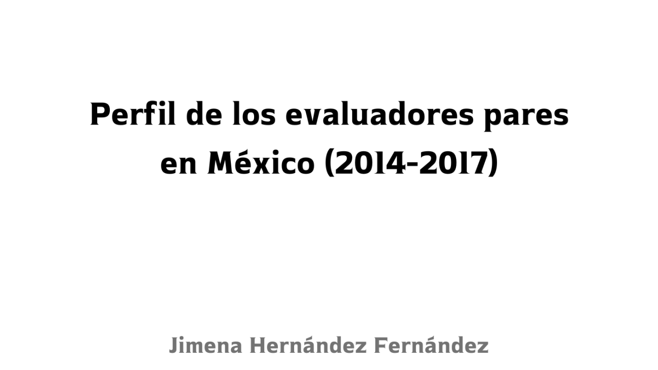 perfil de los evaluadores